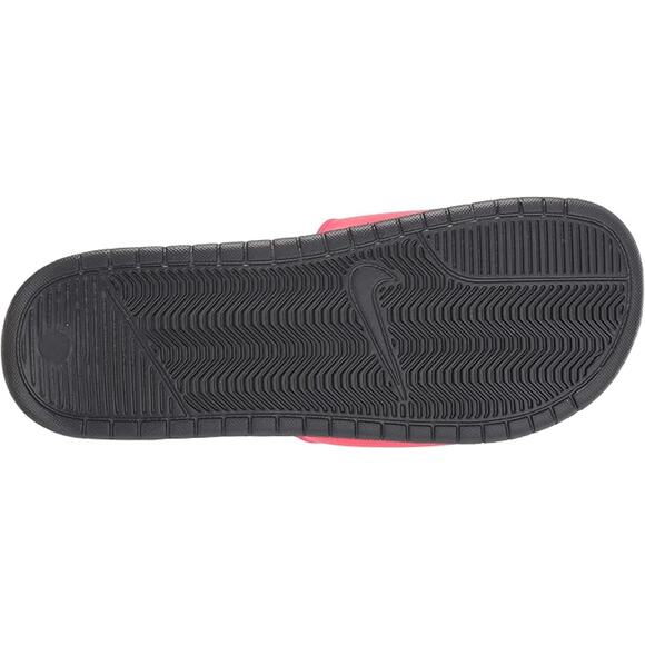 NWT Nike Men\'s Benassi Just Do It Sandal, red Orbit/Black-Anthracite, 13
